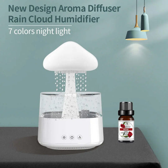 Rain Sound Mushroom and Rain Cloud Water Droplet Fan Humidifier - Enigma