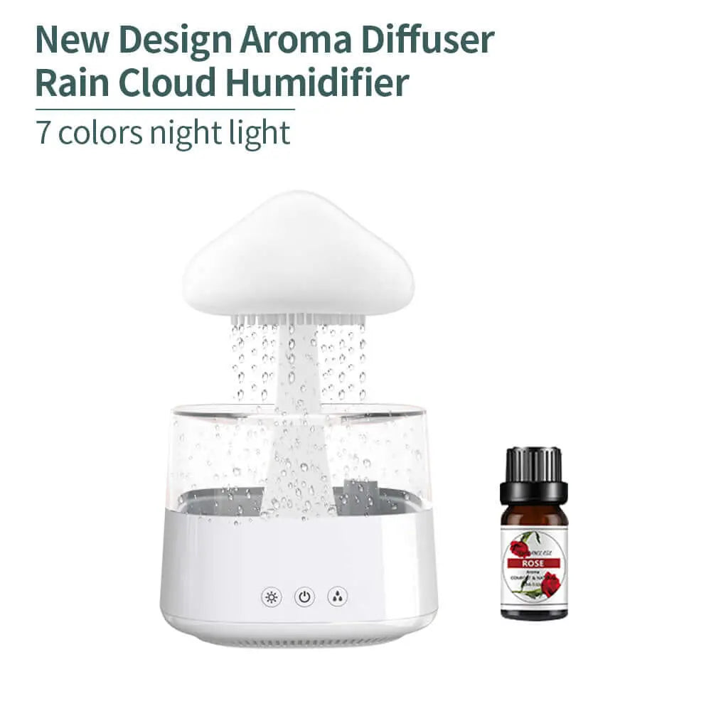 Rain Sound Mushroom and Rain Cloud Water Droplet Fan Humidifier - Enigma