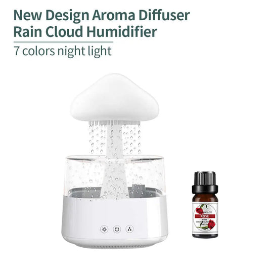 Rain Sound Mushroom and Rain Cloud Water Droplet Fan Humidifier - Enigma