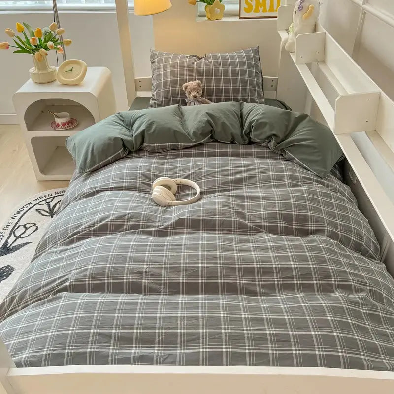 Nordic Wash Cotton Bedding Set - Enigma